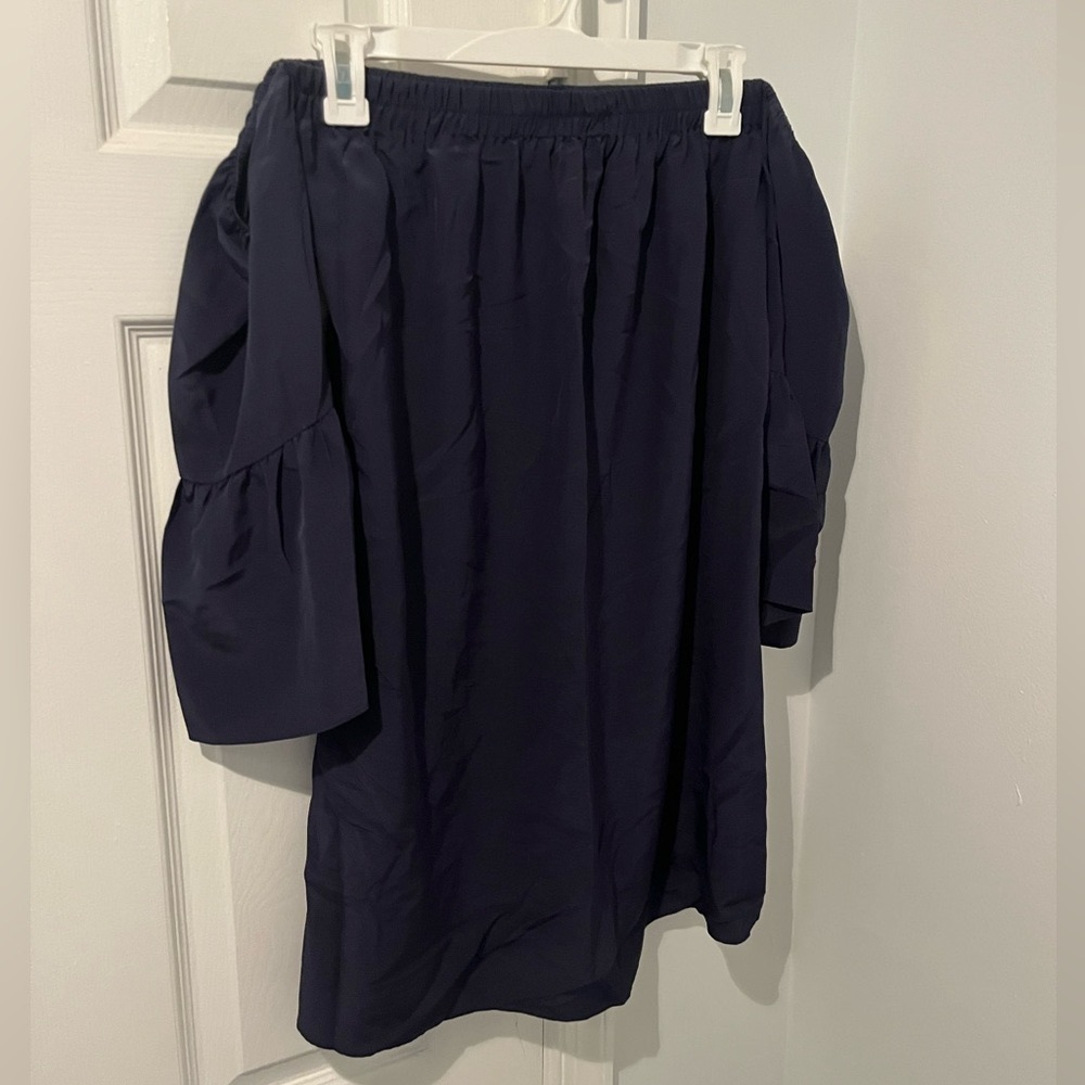 Navy Lily Pulitzer off the shoulder dress